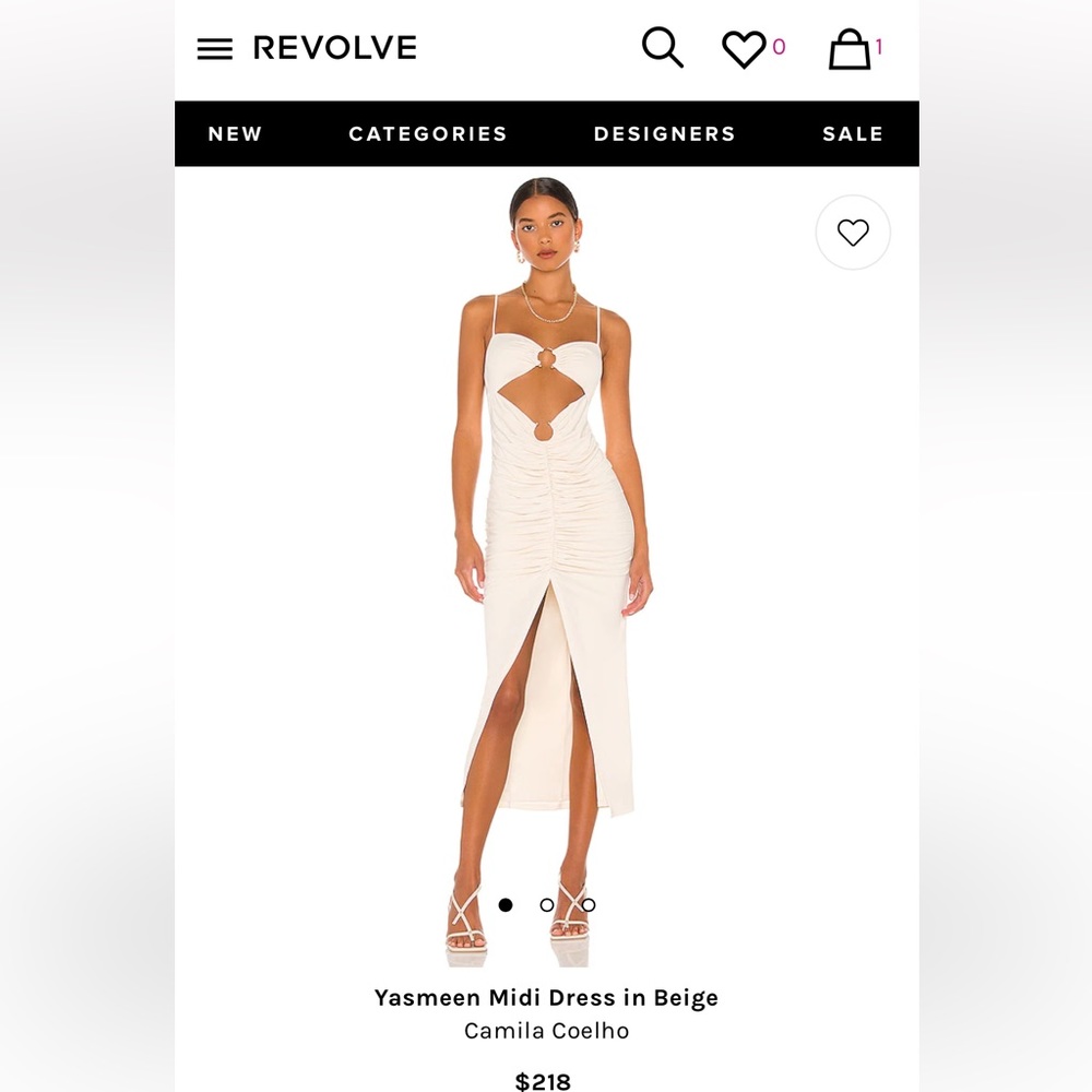 Camila coelho beige dress